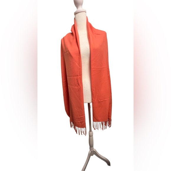 Pashmina Shawl, Coral - Picture 4 of 10